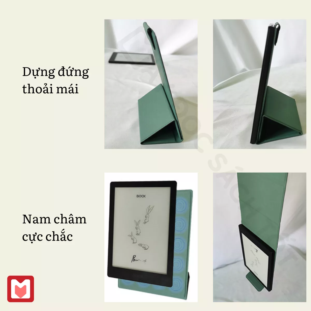 Bao da nam châm Boox Poke 5 dựng 3