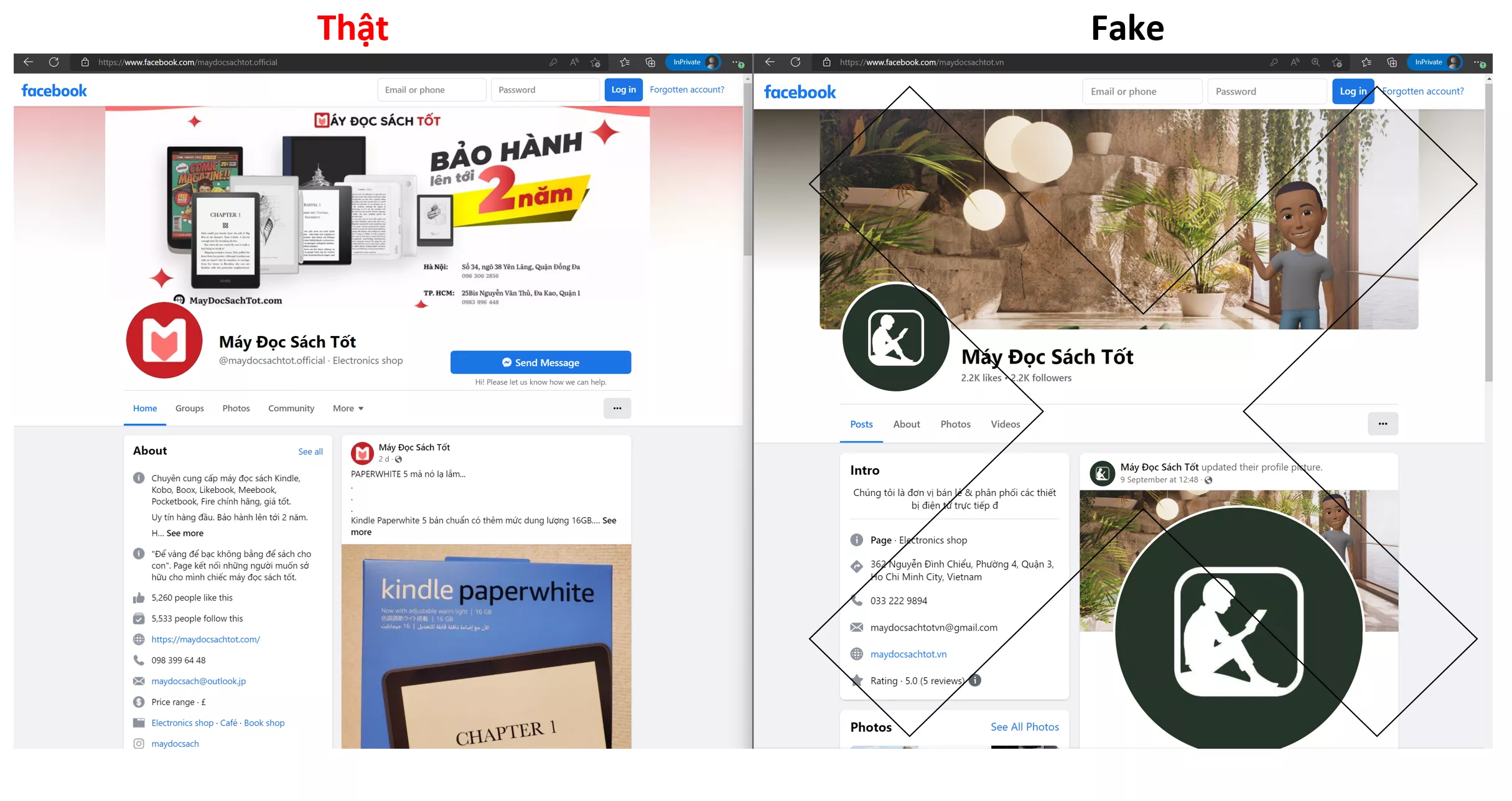 Cảnh bảo trang web giả mạo Máy Đọc Sách Tốt 2 Cảnh bảo trang web giả mạo Máy Đọc Sách Tốt 2