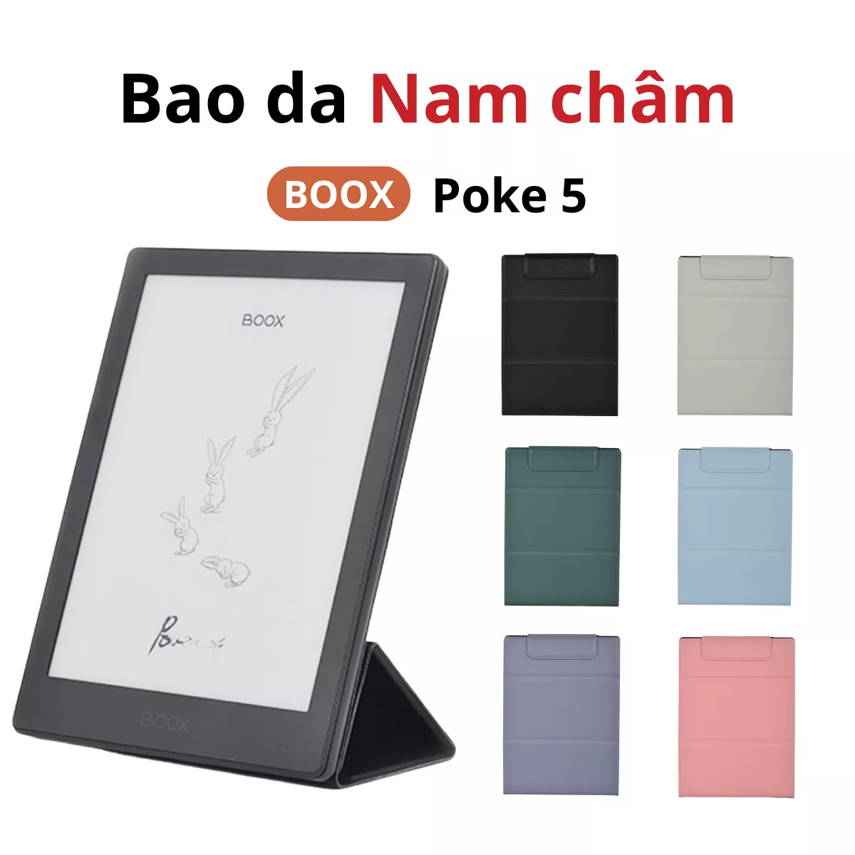 Bao da nam châm Boox Poke 5 dựng 1
